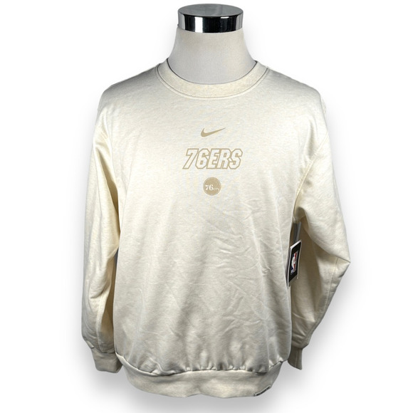 Nike | Shirts | Nike Standard Issue 76ers Mens Sweatshirt Cream Heathered  Ivory Crew L New | Poshmark